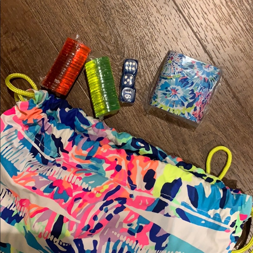 Nwot Lilly Pulitzer Draw String Chess Game Bag - image 3